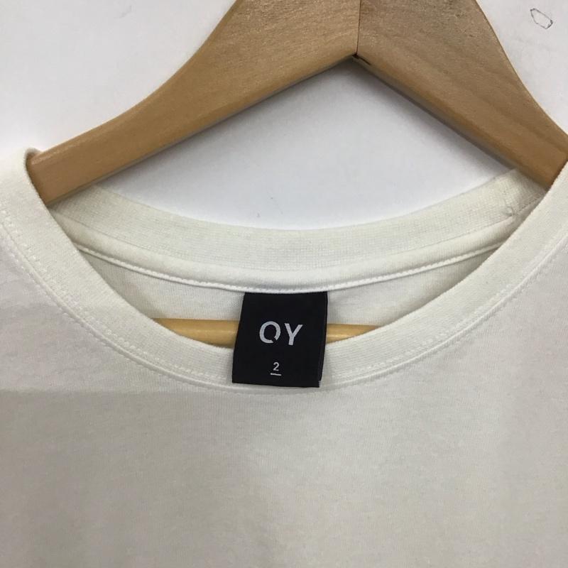 オーワイ OY Tシャツ 半袖 半袖カットソー プリントTシャツ クルーネックカットソー 2 ロゴ、文字 白 / ホワイト / white メンズ USED 古着 中古 10155665