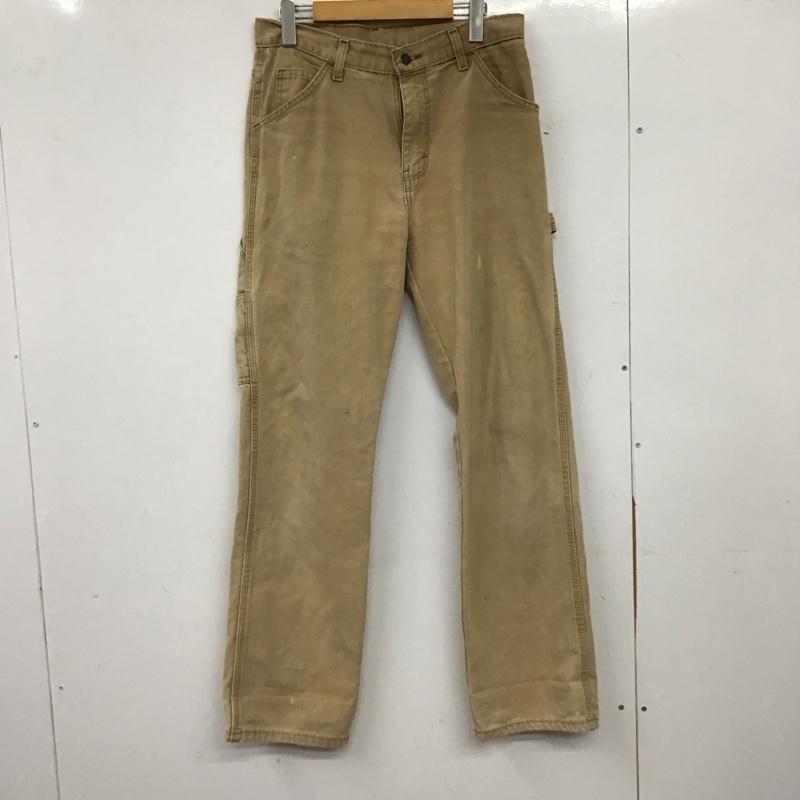 ディッキーズ Dickies パンツ ワークパンツ、ペインターパンツ ワイドパンツ カジュアルパンツ ワークパンツ ロゴ、文字 ベージュ / ベージュ / beige メンズ USED 古着 中古 10155668