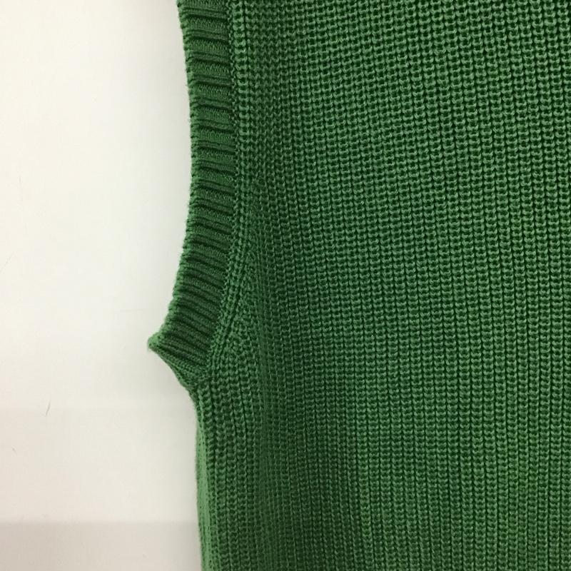ナインティナインティ 9090 ベスト ベスト ニットベスト ノースリーブカットソー プルオーバー L ロゴ、文字 緑 / グリーン / green メンズ USED 古着 中古 10155675