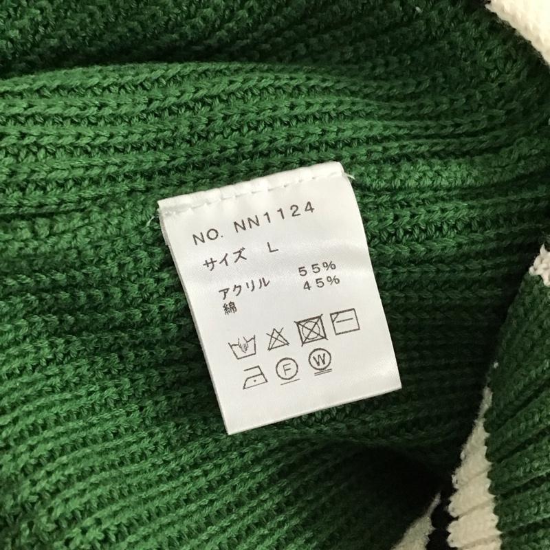ナインティナインティ 9090 ベスト ベスト ニットベスト ノースリーブカットソー プルオーバー L ロゴ、文字 緑 / グリーン / green メンズ USED 古着 中古 10155675