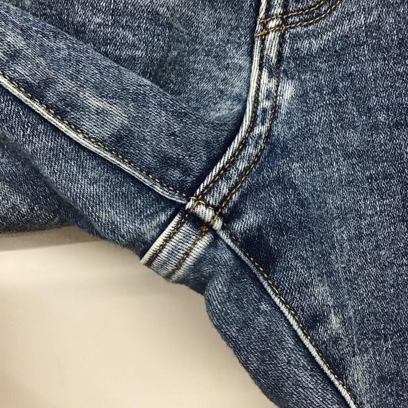 ジースターロゥ G-STAR RAW パンツ デニム、ジーンズ デニムパンツ スリムパンツ カジュアルパンツ ストレッチパンツ 34インチ ダメージ加工 インディゴ / インディゴ / Indigo メンズ USED 古着 中古 10155677