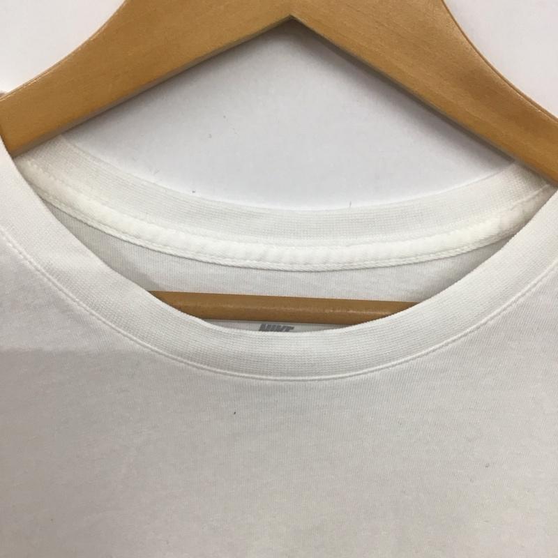 ナイキ NIKE カットソー 長袖 L ロゴ、文字 白 / ホワイト / white メンズ USED 古着 中古 10155683