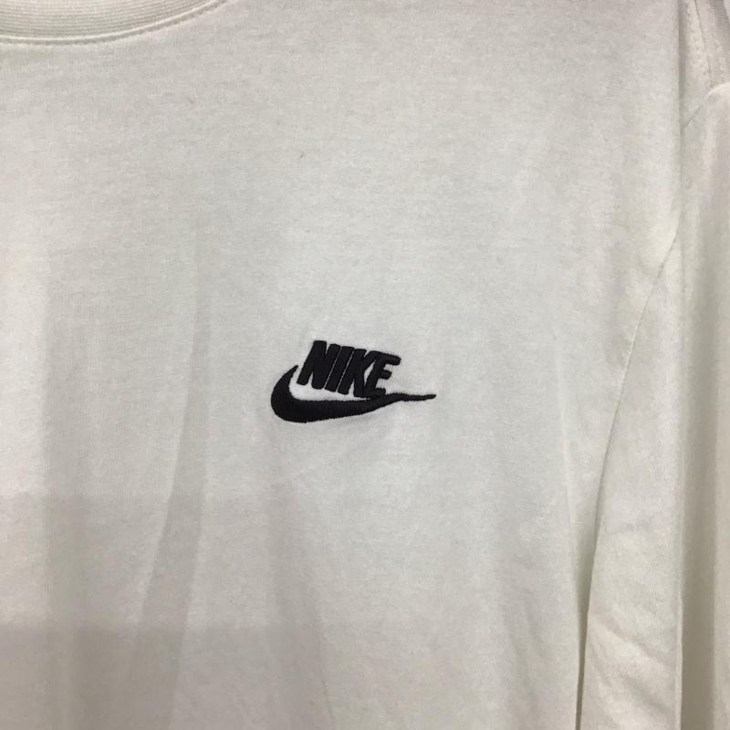 ナイキ NIKE カットソー 長袖 L ロゴ、文字 白 / ホワイト / white メンズ USED 古着 中古 10155683