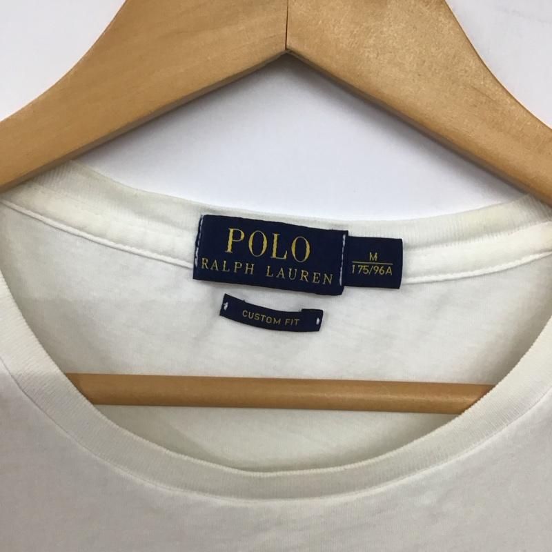 ポロラルフローレン POLO RALPH LAUREN Tシャツ 半袖 半袖カットソー 刺繍Tシャツ クルーネックカットソー M ロゴ、文字 白 / ホワイト / white メンズ USED 古着 中古 10155684