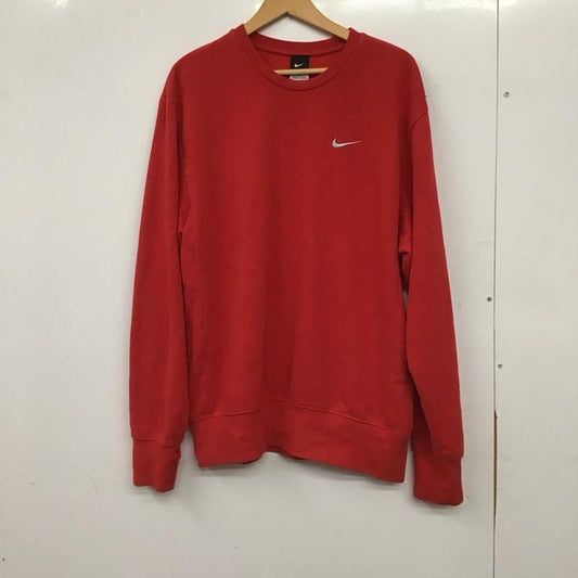 ナイキ NIKE トレーナー 長袖 長袖トレーナー スウェット クルーネック プルオーバー M ロゴ、文字 赤 / レッド / red メンズ USED 古着 中古 10155685
