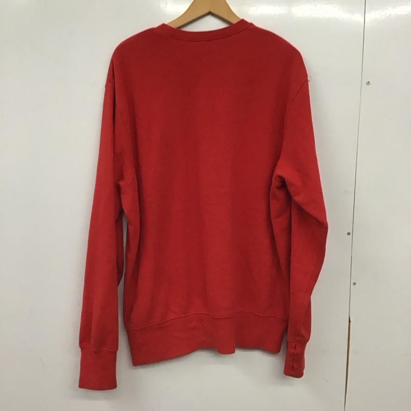 ナイキ NIKE トレーナー 長袖 長袖トレーナー スウェット クルーネック プルオーバー M ロゴ、文字 赤 / レッド / red メンズ USED 古着 中古 10155685
