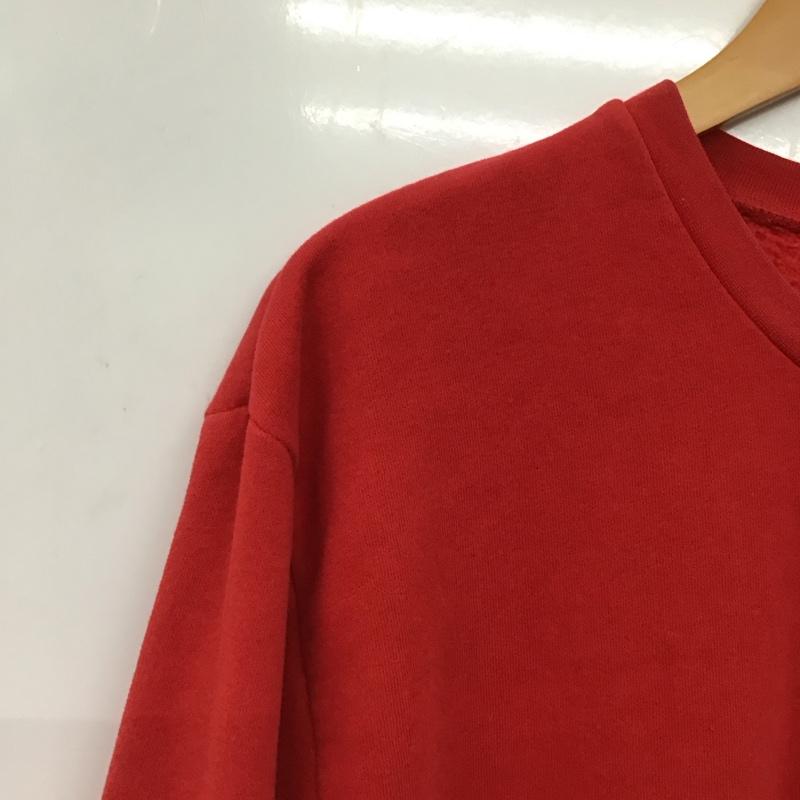 ナイキ NIKE トレーナー 長袖 長袖トレーナー スウェット クルーネック プルオーバー M ロゴ、文字 赤 / レッド / red メンズ USED 古着 中古 10155685