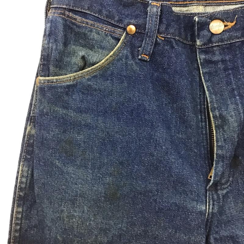 ラングラー Wrangler パンツ デニム、ジーンズ デニムパンツ ワイドパンツ カジュアルパンツ 30インチ 無地 インディゴ / インディゴ / Indigo メンズ USED 古着 中古 10155687