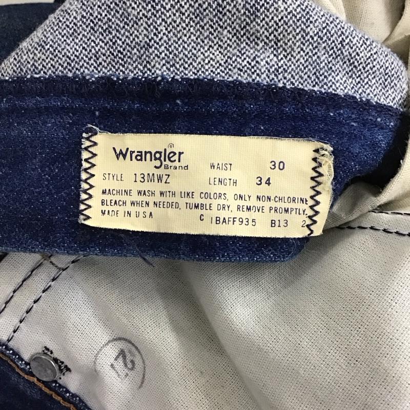 ラングラー Wrangler パンツ デニム、ジーンズ デニムパンツ ワイドパンツ カジュアルパンツ 30インチ 無地 インディゴ / インディゴ / Indigo メンズ USED 古着 中古 10155687