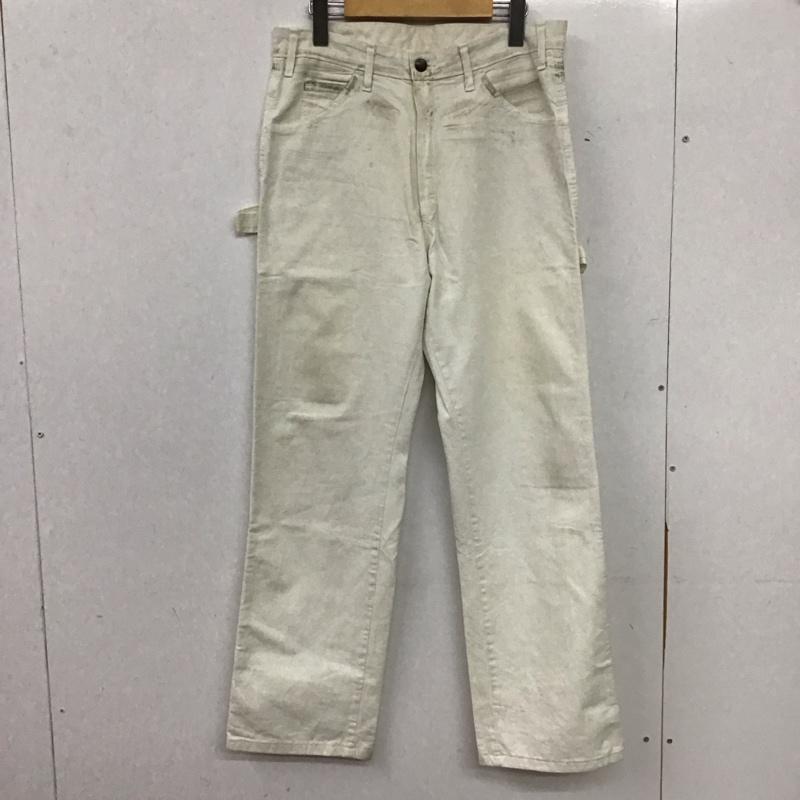 ディッキーズ Dickies パンツ ワークパンツ、ペインターパンツ ワイドパンツ カジュアルパンツ ワークパンツ ロゴ、文字 白 / ホワイト / white メンズ USED 古着 中古 10155689