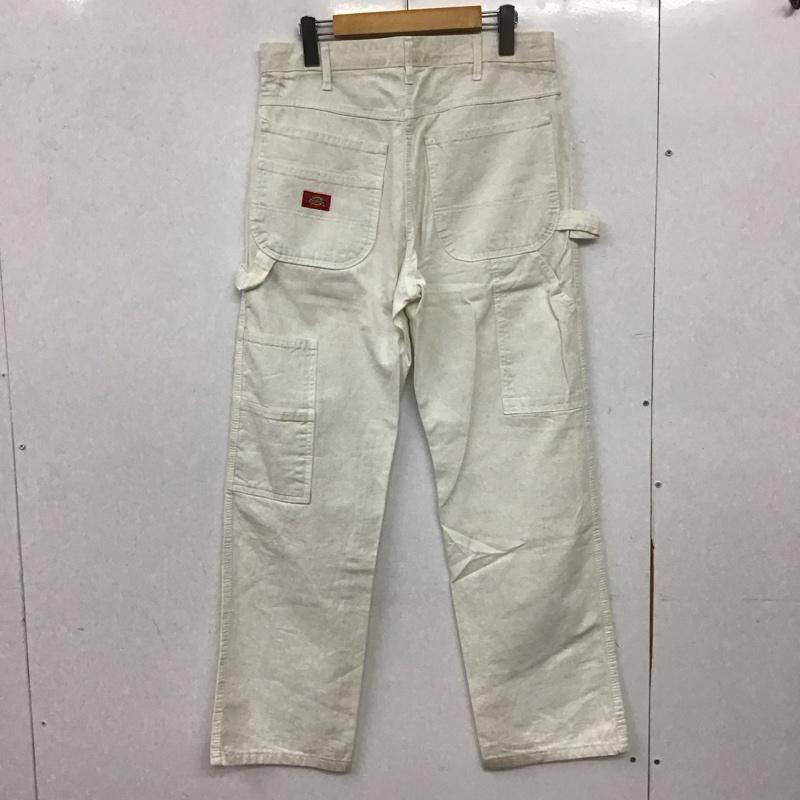 ディッキーズ Dickies パンツ ワークパンツ、ペインターパンツ ワイドパンツ カジュアルパンツ ワークパンツ ロゴ、文字 白 / ホワイト / white メンズ USED 古着 中古 10155689