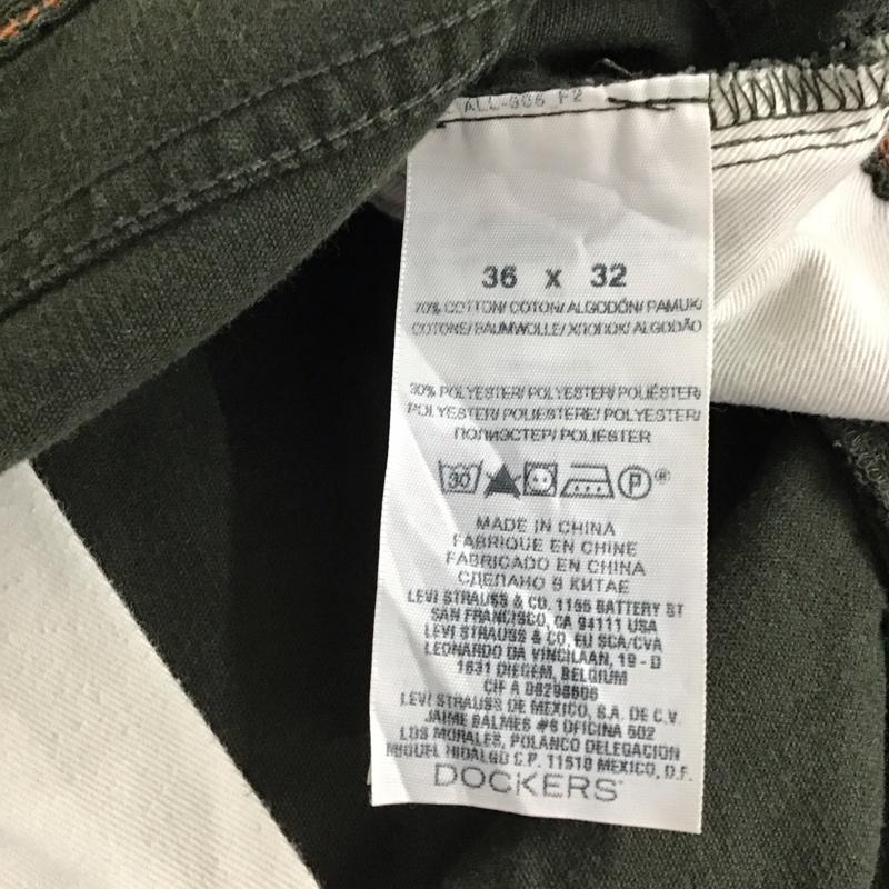 ドッカーズ DOCKERS パンツ ワークパンツ、ペインターパンツ コーデュロイパンツ ワイドパンツ カジュアルパンツ 36インチ 無地 緑 / グリーン / green メンズ USED 古着 中古 10155690