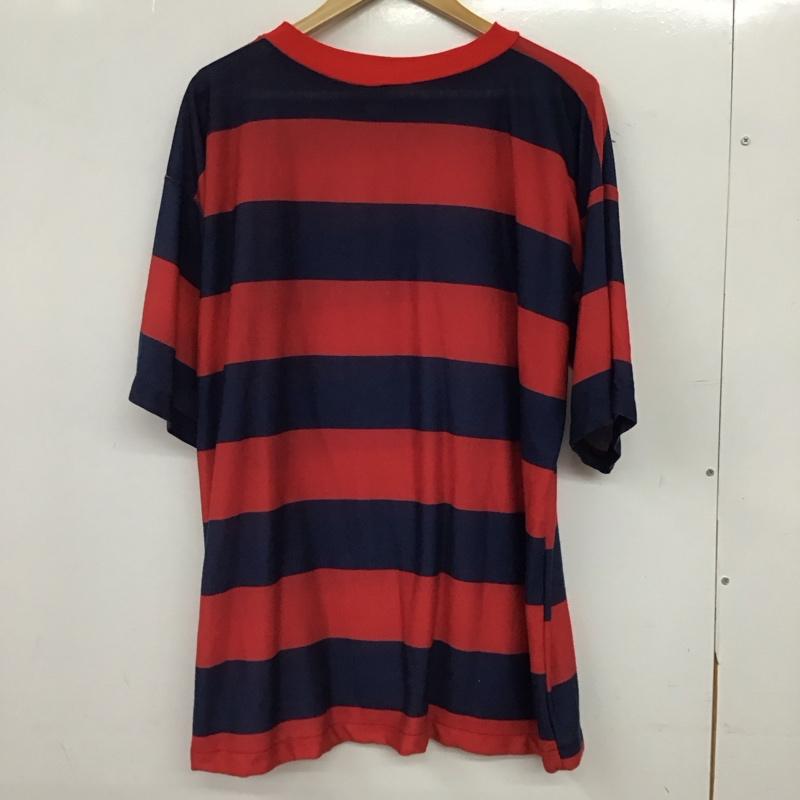 古着 USED Tシャツ 半袖 半袖カットソー プリントTシャツ クルーネックカットソー ONE SIZE ボーダー柄 赤 / レッド / red X 紺 / ネイビー / navy メンズ USED 古着 中古 10155695