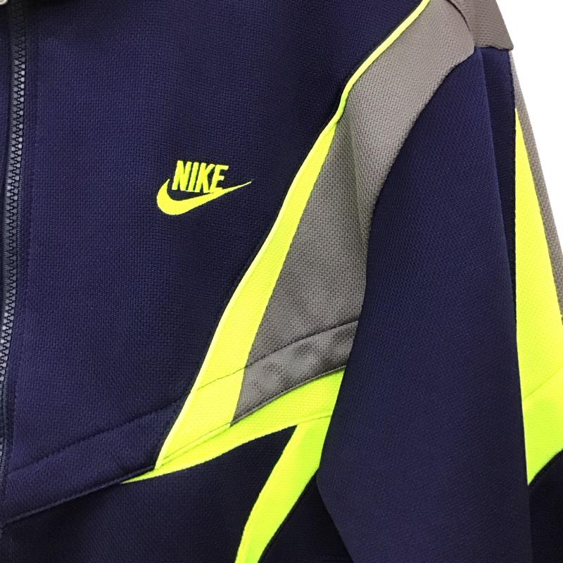 ナイキ NIKE ジャケット、上着 ジャンパー、ブルゾン ジップアップジャケット アウター ジャージ L ロゴ、文字 紺 / ネイビー / navy メンズ USED 古着 中古 10155696