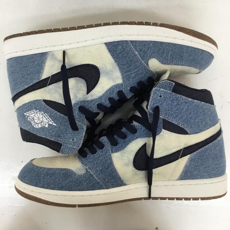 ナイキ NIKE スニーカー スニーカー Nike Air Jordan 1 Retro High OG Denim FQ2947-100 28.0cm ロゴ、文字 青 / ブルー / blue メンズ USED 古着 中古 10155699