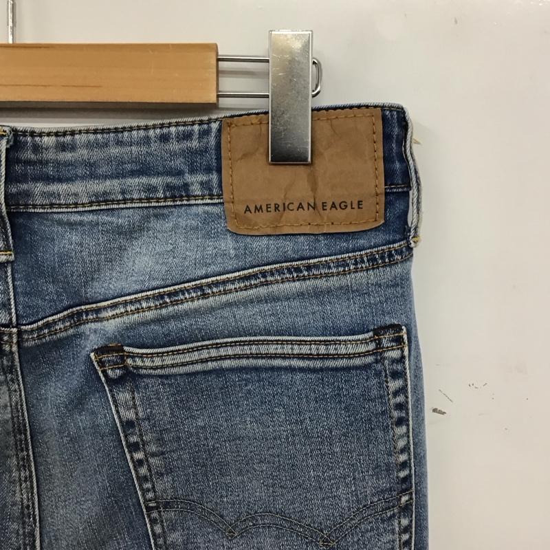 アメリカンイーグル AMERICANEAGLE パンツ デニム、ジーンズ 34インチ 無地 水色 / ライトブルー / メンズ USED 古着 中古 10155702