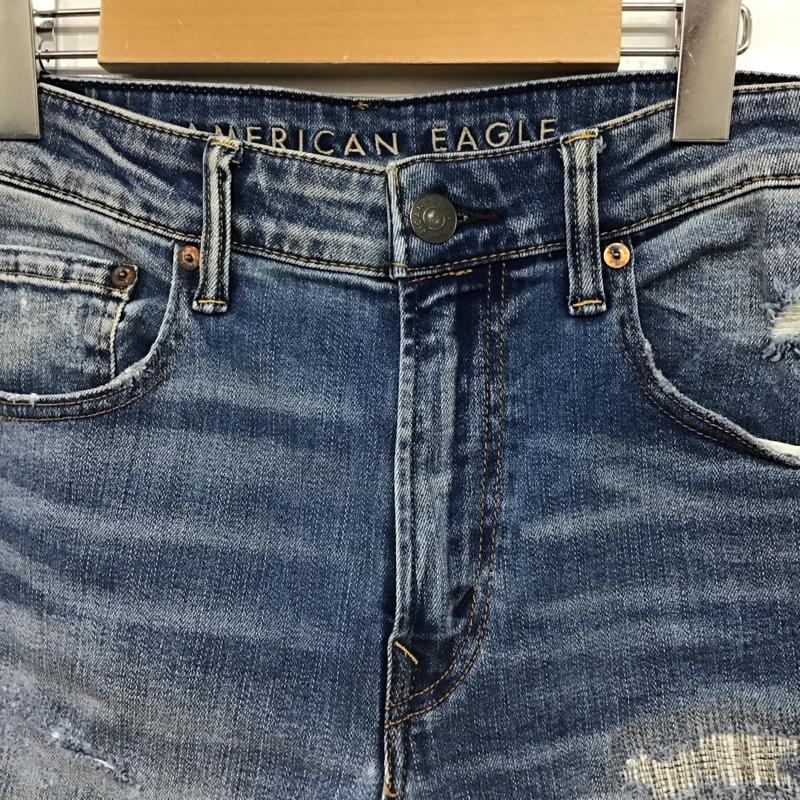 アメリカンイーグル AMERICANEAGLE パンツ デニム、ジーンズ 34インチ 無地 水色 / ライトブルー / メンズ USED 古着 中古 10155702