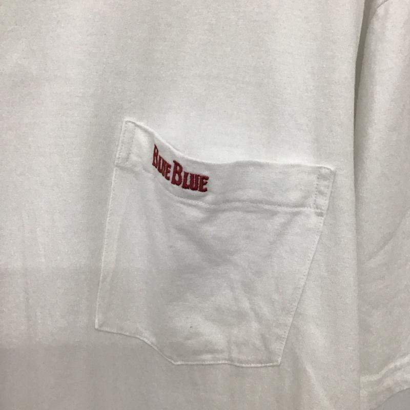 ブルーブルー BLUE BLUE Tシャツ 半袖 XL ロゴ、文字 白 / ホワイト / white メンズ USED 古着 中古 10155708