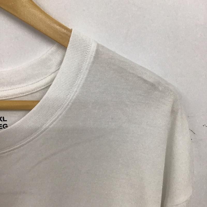 ブルーブルー BLUE BLUE Tシャツ 半袖 XL ロゴ、文字 白 / ホワイト / white メンズ USED 古着 中古 10155708