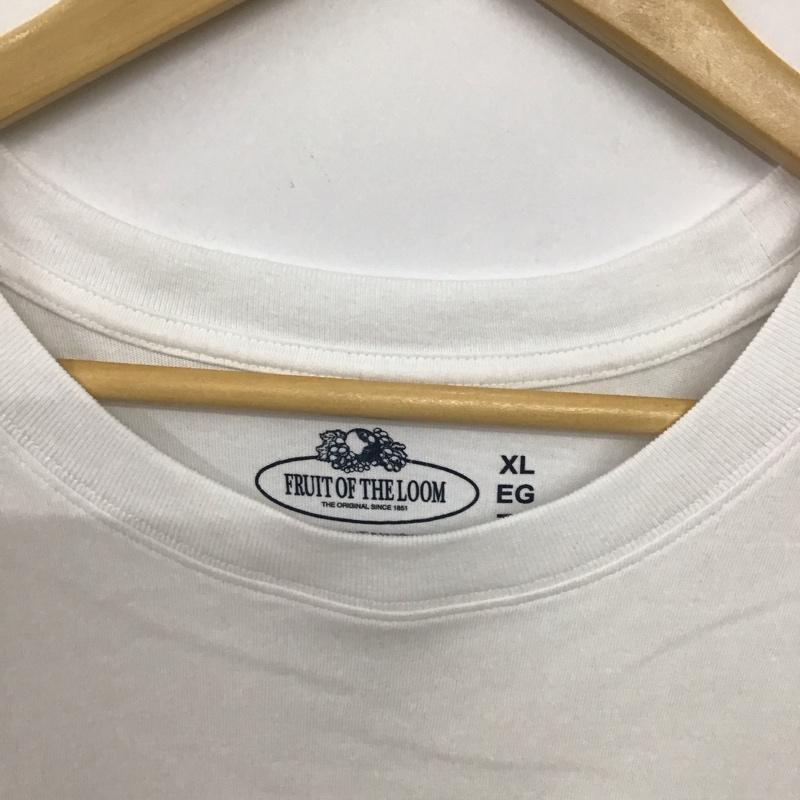 ブルーブルー BLUE BLUE Tシャツ 半袖 XL ロゴ、文字 白 / ホワイト / white メンズ USED 古着 中古 10155708