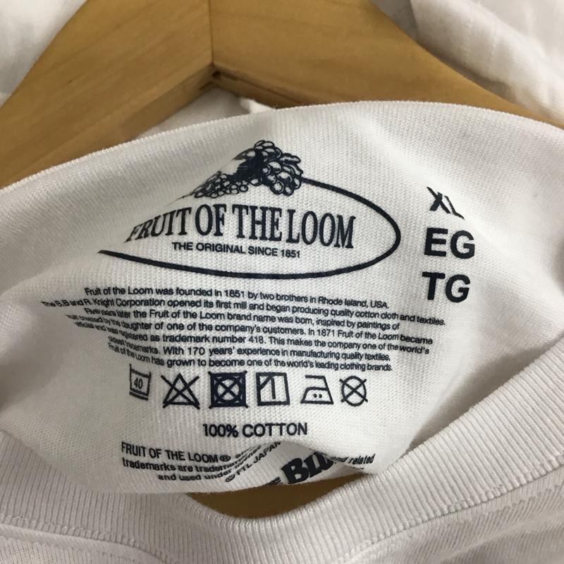 ブルーブルー BLUE BLUE Tシャツ 半袖 XL ロゴ、文字 白 / ホワイト / white メンズ USED 古着 中古 10155708