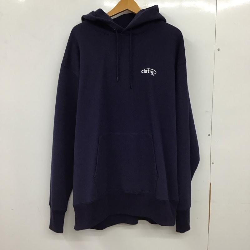 シアター ciatre パーカー 長袖 XL 無地 紺 / ネイビー / navy メンズ USED 古着 中古 10155709