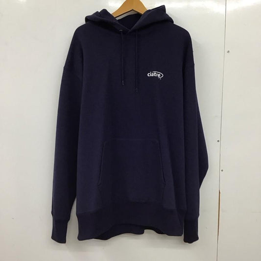 シアター ciatre パーカー 長袖 XL 無地 紺 / ネイビー / navy メンズ USED 古着 中古 10155709