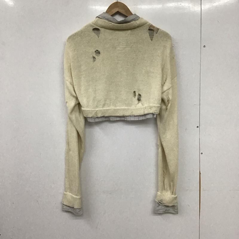 メゾンミハラヤスヒロ Maison MIHARA YASUHIRO ニット、セーター 長袖 B14SW521 CROPPED LAYERED PULLOVER 38 無地 マルチカラー / マルチカラー / multicolor レディース USED 古着 中古 10155713