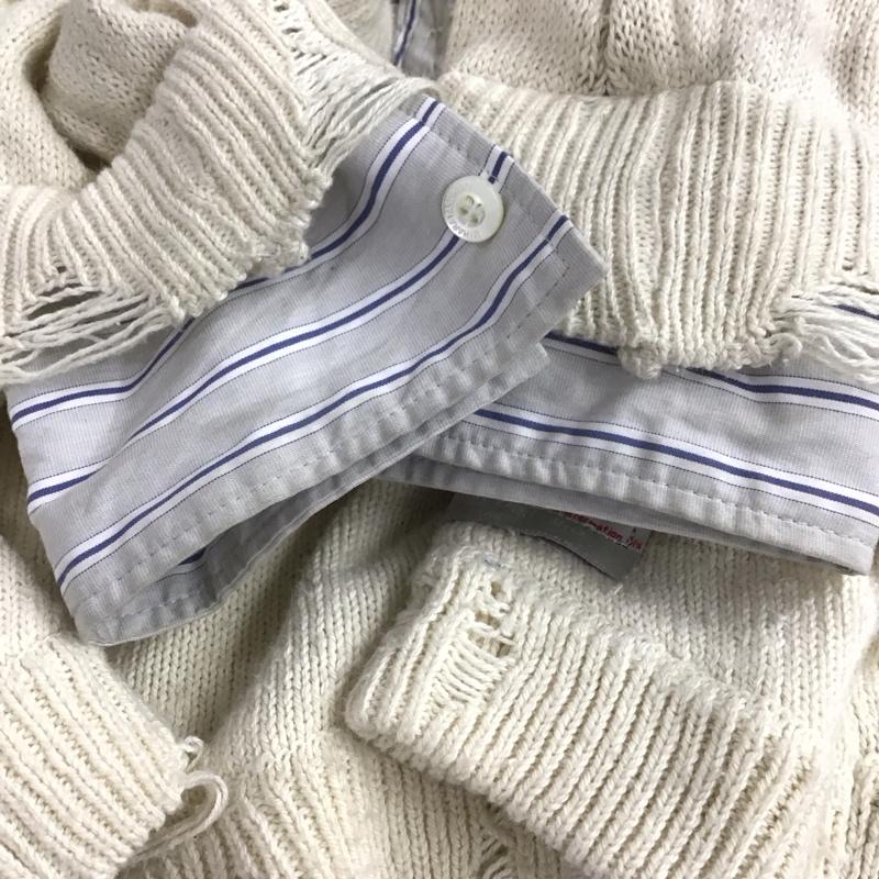 メゾンミハラヤスヒロ Maison MIHARA YASUHIRO ニット、セーター 長袖 B14SW521 CROPPED LAYERED PULLOVER 38 無地 マルチカラー / マルチカラー / multicolor レディース USED 古着 中古 10155713