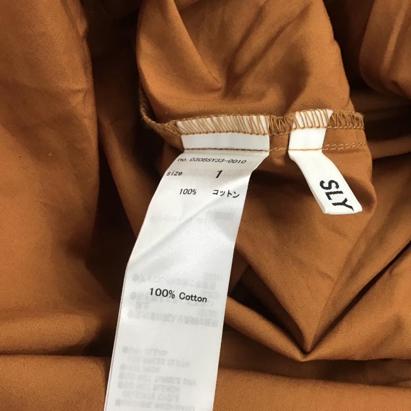 スライ SLY ワンピース ミニスカート 030BSY33-0010 TUCKDRAPEシャツワンピース 1 無地 茶 / ブラウン / brown レディース USED 古着 中古 10155715