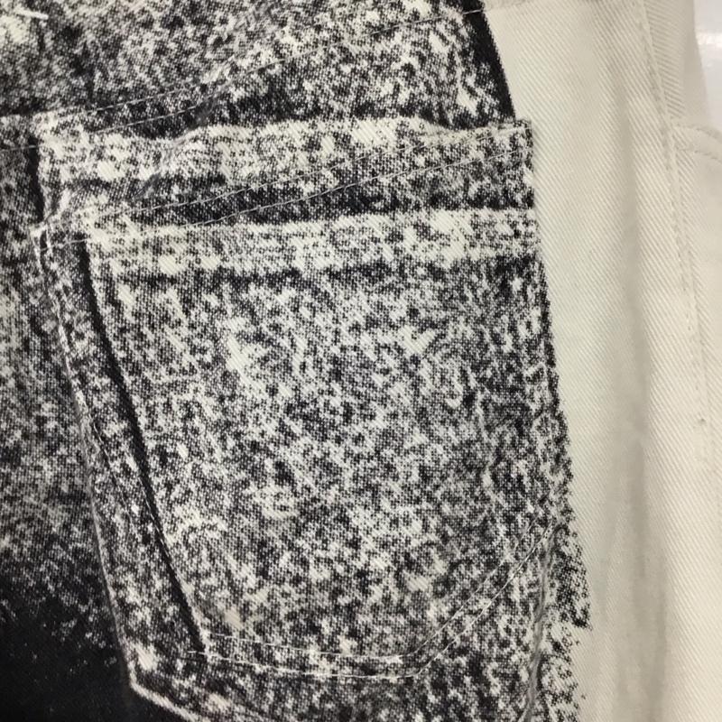 エムエム 6 メゾン マルタン マルジェラ MM6 Maison Martin Margiela パンツ デニム、ジーンズ 22AW 5 Pocket Pants トロンプイユワイドデニムパンツ 40 プリント 白 / ホワイト / white レディース USED 古着 中古 10155718