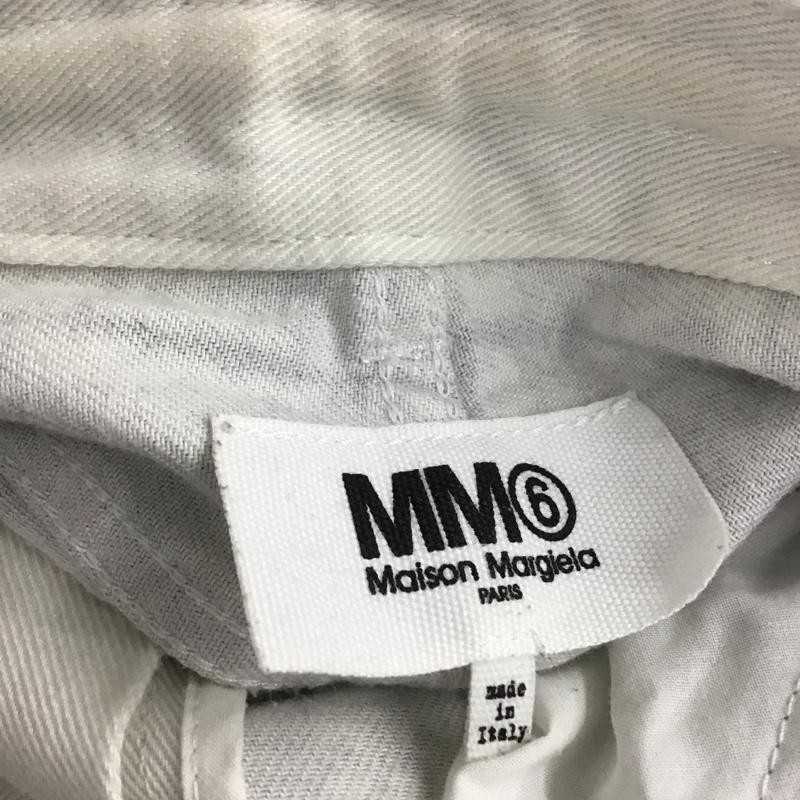 エムエム 6 メゾン マルタン マルジェラ MM6 Maison Martin Margiela パンツ デニム、ジーンズ 22AW 5 Pocket Pants トロンプイユワイドデニムパンツ 40 プリント 白 / ホワイト / white レディース USED 古着 中古 10155718