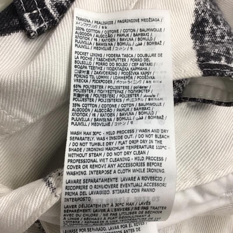 エムエム 6 メゾン マルタン マルジェラ MM6 Maison Martin Margiela パンツ デニム、ジーンズ 22AW 5 Pocket Pants トロンプイユワイドデニムパンツ 40 プリント 白 / ホワイト / white レディース USED 古着 中古 10155718