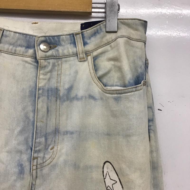 ステラマッカートニー STELLA McCARTNEY パンツ デニム、ジーンズ Fantasia Mickey Print Denim Trousers ディズニーファンタジア ミッキープリントデニムトラウザー M プリント 水色 / ライトブルー / レディース USED 古着 中古 10155719