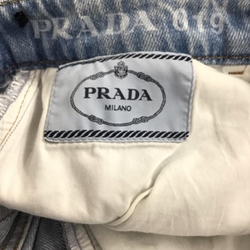 プラダ PRADA パンツ デニム、ジーンズ 26インチ プリント 水色 / ライトブルー / レディース USED 古着 中古 10155731