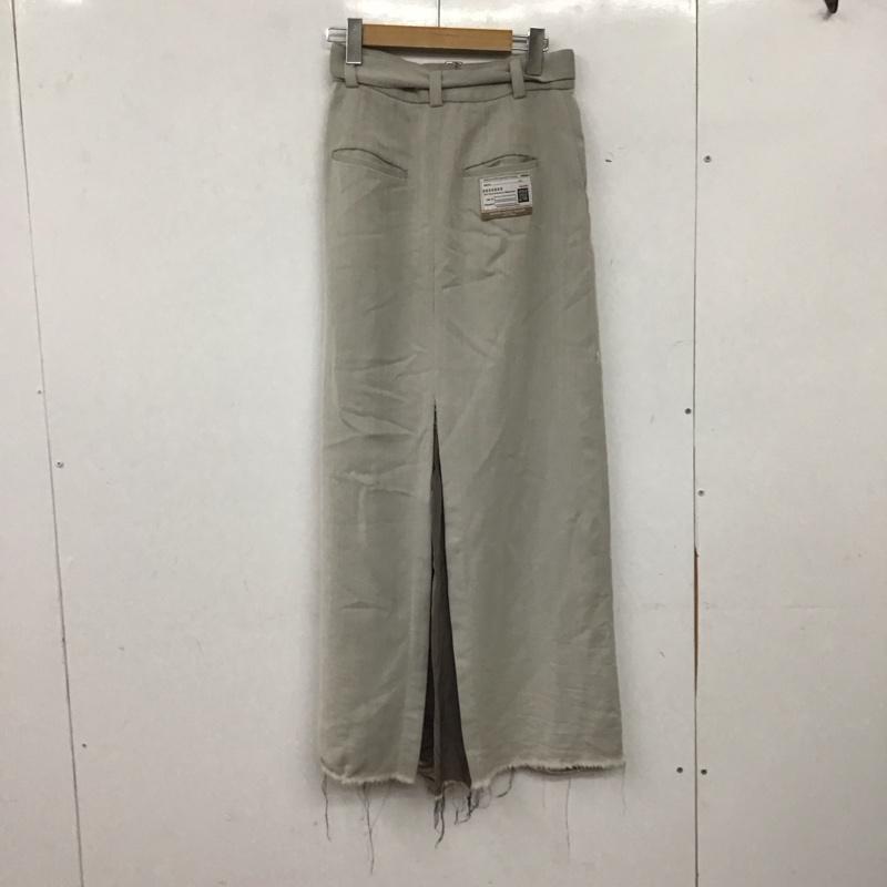 メゾンミハラヤスヒロ Maison MIHARA YASUHIRO パンツ ワークパンツ、ペインターパンツ B09PT082 ベルト付きワイドレッグパンツ 40 無地 灰 / グレー / gray レディース USED 古着 中古 10155733