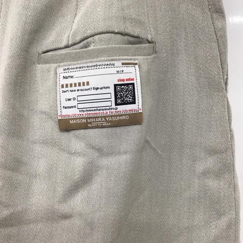 メゾンミハラヤスヒロ Maison MIHARA YASUHIRO パンツ ワークパンツ、ペインターパンツ B09PT082 ベルト付きワイドレッグパンツ 40 無地 灰 / グレー / gray レディース USED 古着 中古 10155733