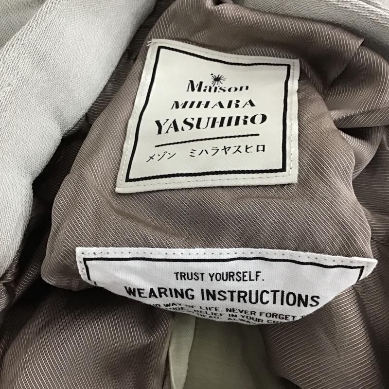 メゾンミハラヤスヒロ Maison MIHARA YASUHIRO パンツ ワークパンツ、ペインターパンツ B09PT082 ベルト付きワイドレッグパンツ 40 無地 灰 / グレー / gray レディース USED 古着 中古 10155733