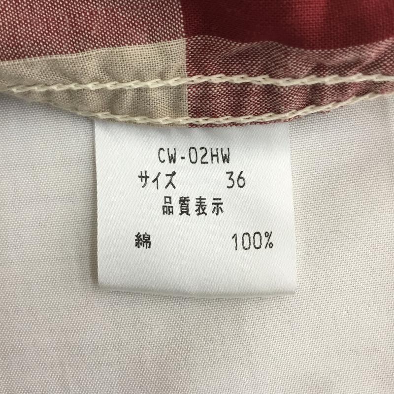 フラットヘッド The Flat Head シャツ、ブラウス 半袖 THE FLAT HEAD フラットヘッド ウエスタンシャツ 半袖 ブロックチェック 36 チェック 赤 / レッド / red メンズ USED 古着 中古 10155743