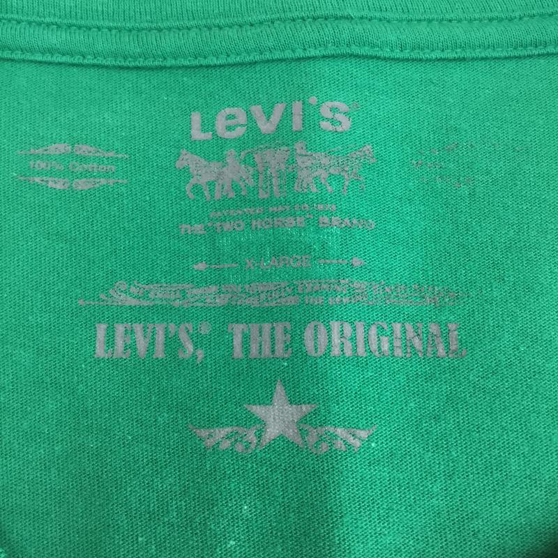 リーバイス Levi s Tシャツ 半袖 Levi s バットウィング ロゴ Tシャツ グリーン XL ロゴ、文字 緑 / グリーン / green メンズ USED 古着 中古 10155744