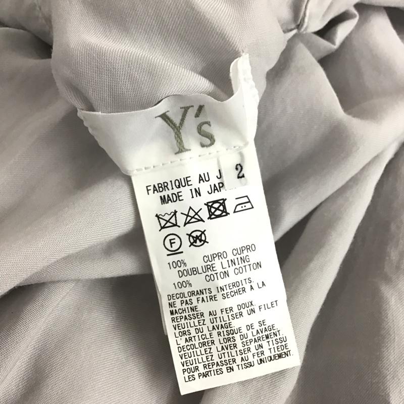 ワイズ Y s パンツ ワークパンツ、ペインターパンツ YD-P08-205 フロントタックワイドパンツ 2 無地 灰 / グレー / gray レディース USED 古着 中古 10155749