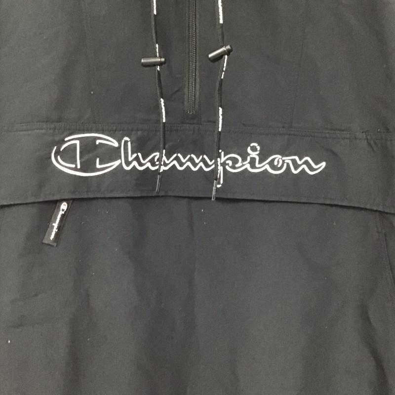 チャンピオン Champion ジャケット、上着 ジャンパー、ブルゾン プルオーバージャケットパーカー アウター XL ロゴ、文字 黒 / ブラック / black メンズ USED 古着 中古 10155750