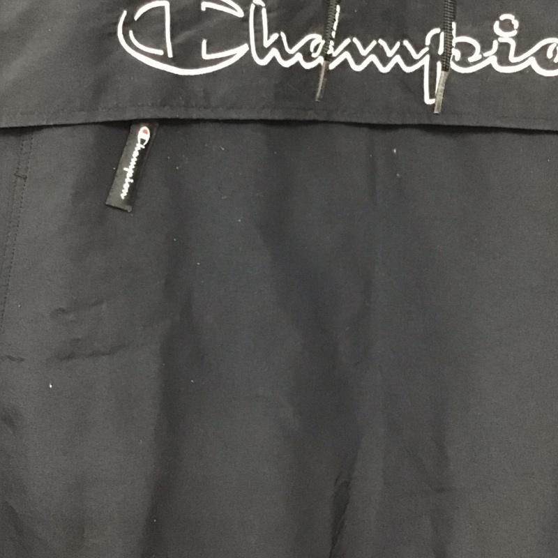 チャンピオン Champion ジャケット、上着 ジャンパー、ブルゾン プルオーバージャケットパーカー アウター XL ロゴ、文字 黒 / ブラック / black メンズ USED 古着 中古 10155750