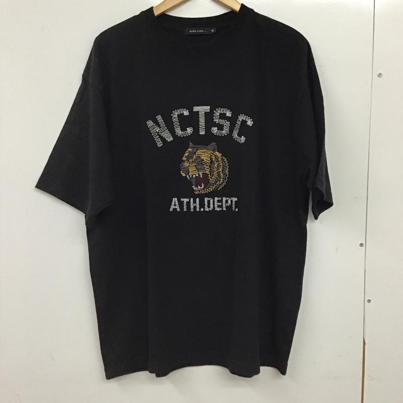 ニコアンド niko and... Tシャツ 半袖 半袖カットソー 刺繍Tシャツ クルーネックカットソー M 刺繍 黒 / ブラック / black メンズ USED 古着 中古 10155751