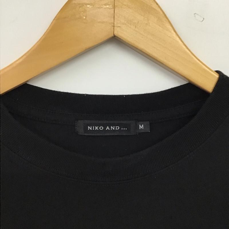 ニコアンド niko and... Tシャツ 半袖 半袖カットソー 刺繍Tシャツ クルーネックカットソー M 刺繍 黒 / ブラック / black メンズ USED 古着 中古 10155751