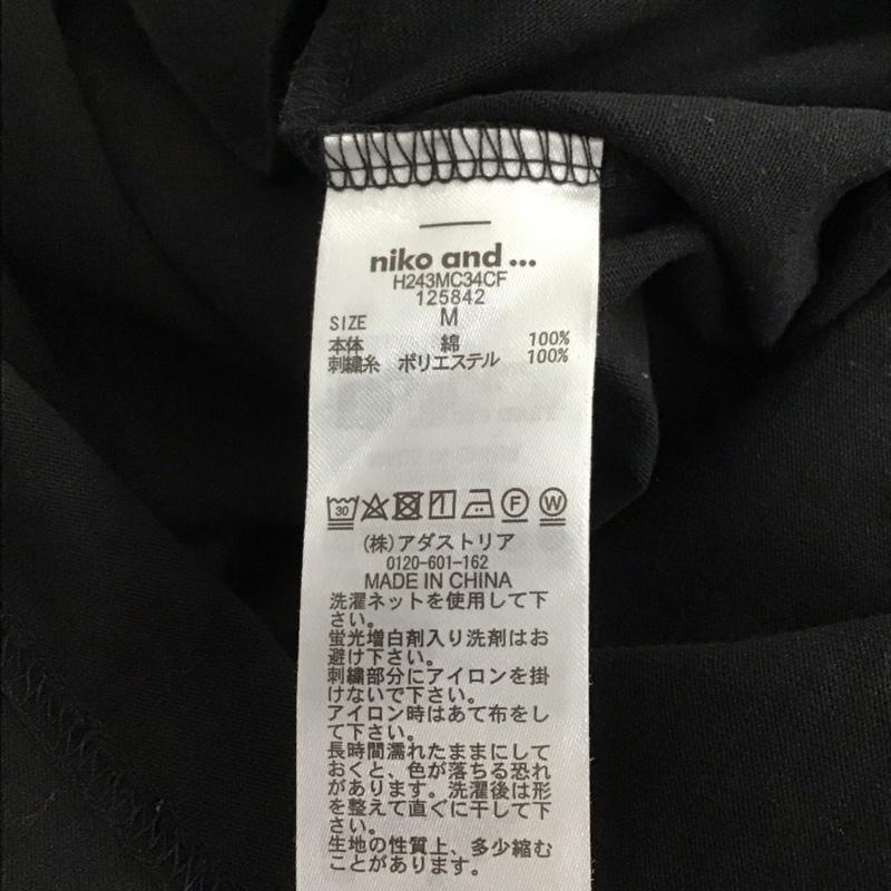 ニコアンド niko and... Tシャツ 半袖 半袖カットソー 刺繍Tシャツ クルーネックカットソー M 刺繍 黒 / ブラック / black メンズ USED 古着 中古 10155751