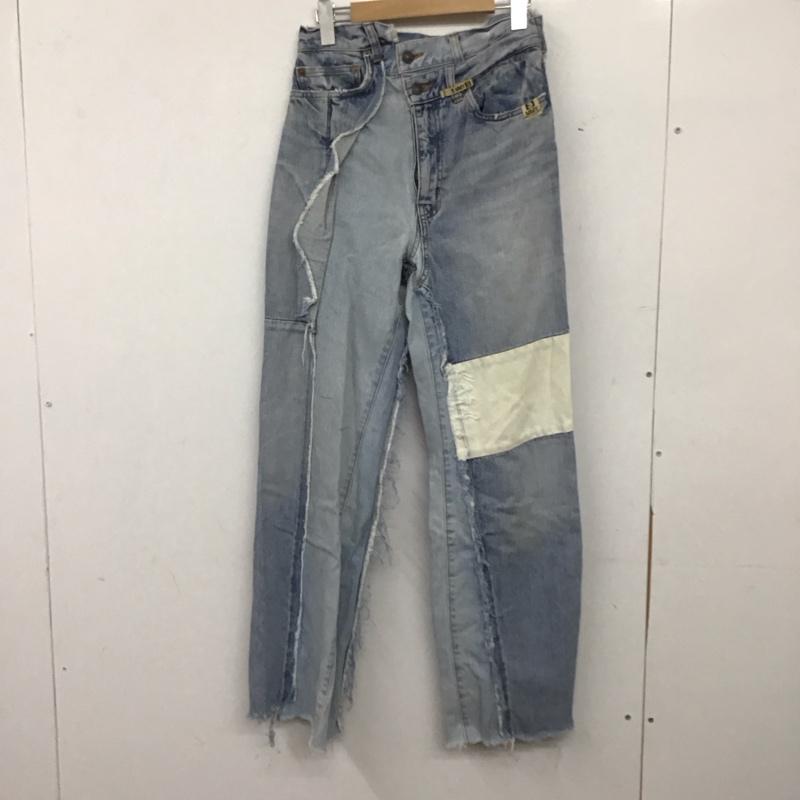 メゾンミハラヤスヒロ Maison MIHARA YASUHIRO パンツ デニム、ジーンズ B08PT162 SLIDE PIECE DENIM PANTS 36 無地 マルチカラー / マルチカラー / multicolor レディース USED 古着 中古 10155752