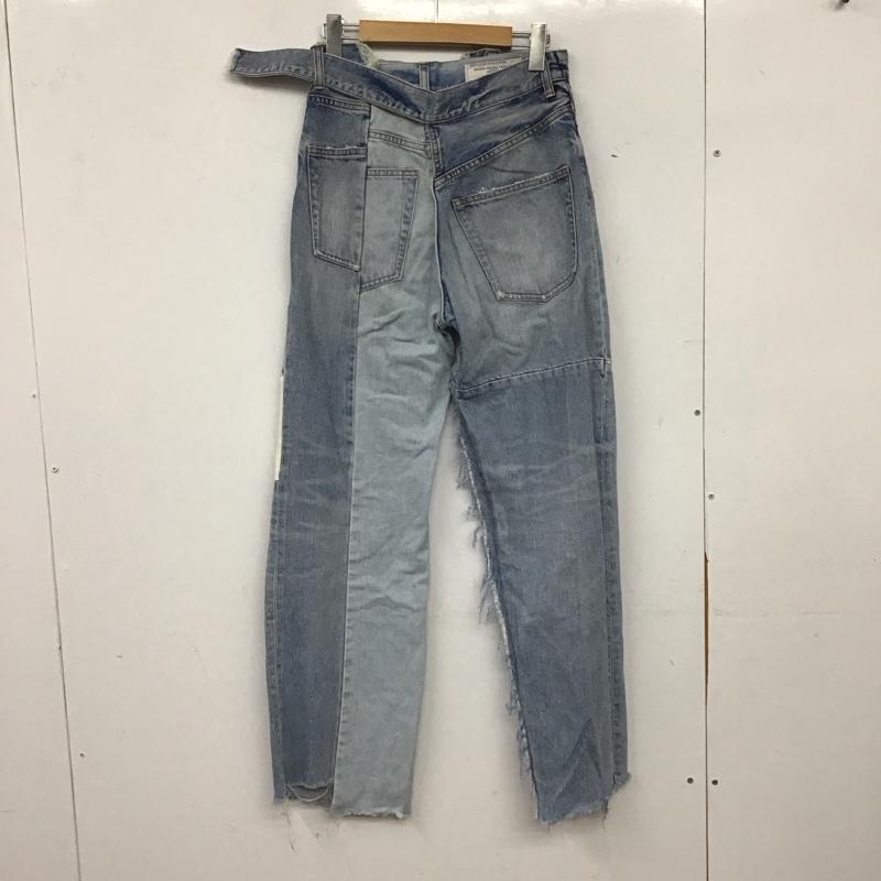 メゾンミハラヤスヒロ Maison MIHARA YASUHIRO パンツ デニム、ジーンズ B08PT162 SLIDE PIECE DENIM PANTS 36 無地 マルチカラー / マルチカラー / multicolor レディース USED 古着 中古 10155752