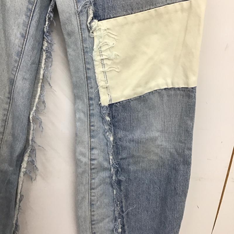 メゾンミハラヤスヒロ Maison MIHARA YASUHIRO パンツ デニム、ジーンズ B08PT162 SLIDE PIECE DENIM PANTS 36 無地 マルチカラー / マルチカラー / multicolor レディース USED 古着 中古 10155752