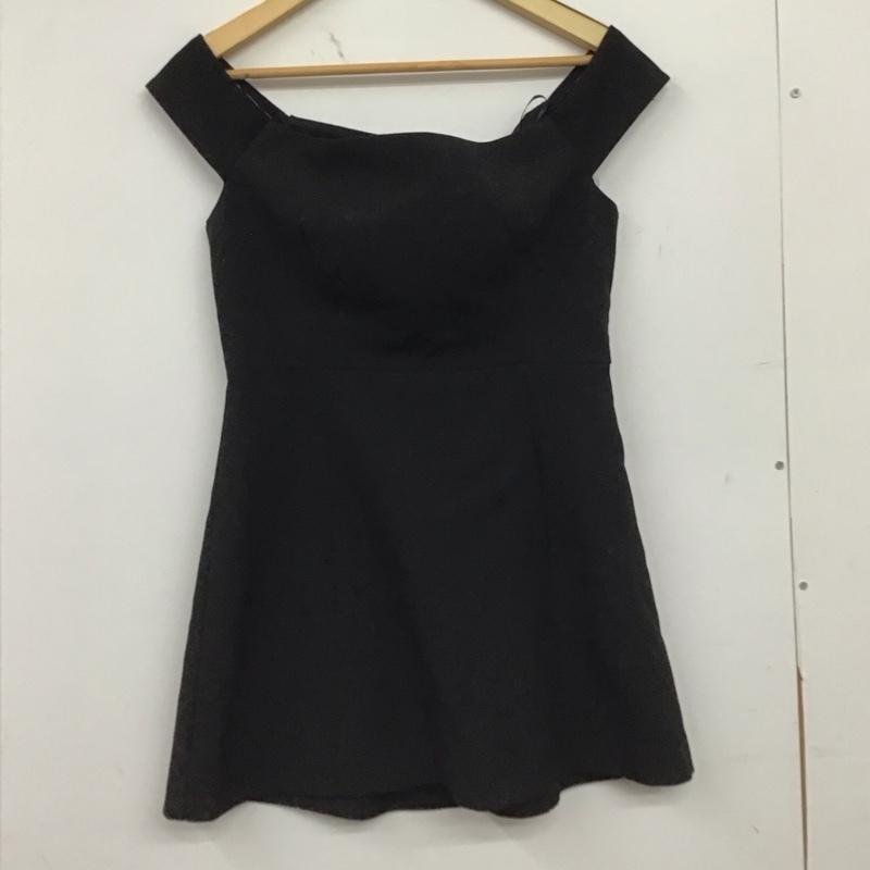 ザラ ZARA ワンピース ミニスカート M 無地 黒 / ブラック / black レディース USED 古着 中古 10155759
